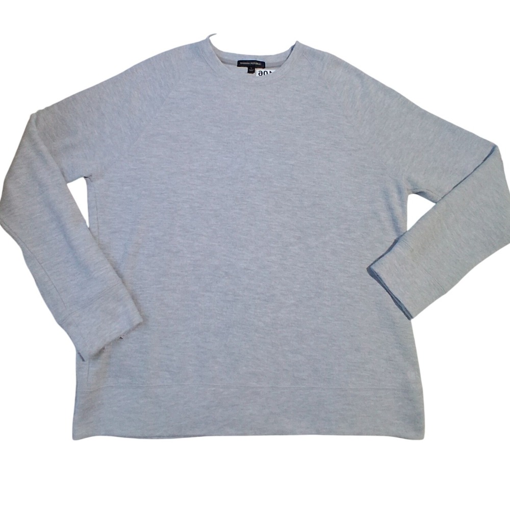 Banana Republic Waffle Knit Mens size Large Long Sleeve Grunge Preppy Casual Tee